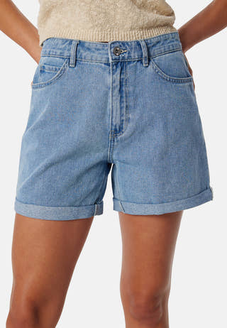 Onlvega HW Mom Dnm Shorts