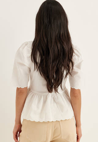 Onlveronika Life S/S MIX PEPLUM TOP