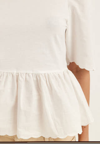 Onlveronika Life S/S MIX PEPLUM TOP