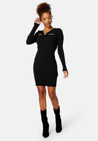 Perla L/S Peek A Boo Dress