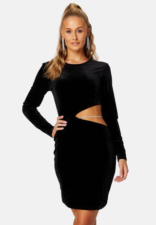 Smooth L/S Velvet Dress