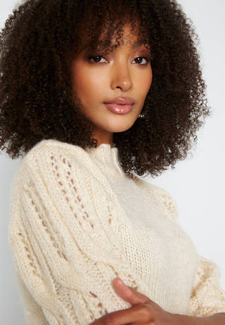 Sussie Wool 3/4 Highneck Pullover