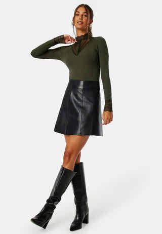 Onltilde L/S High Neck Lace Top JRS