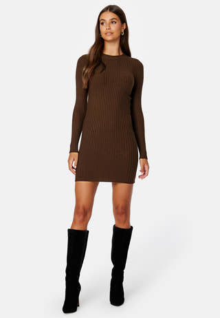 Crista LS O-Neck Knit Dress