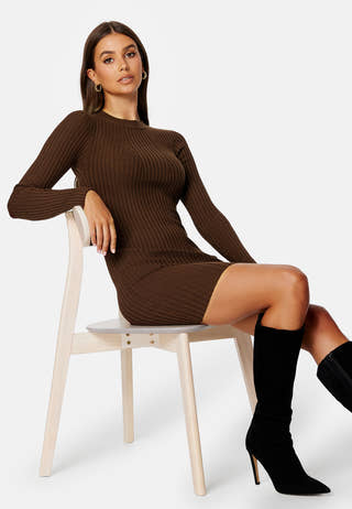 Crista LS O-Neck Knit Dress