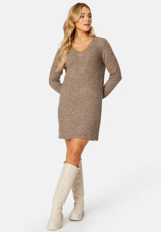 Ellen V-neck Knit Dress