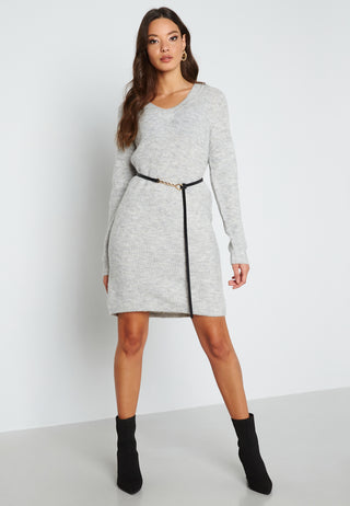 Ellen V-neck Knit Dress