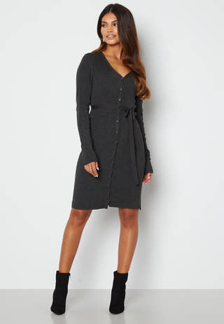 French LS V-Neck Knit Dress