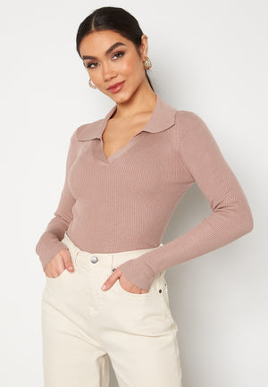 Hartley LS V-Neck Polo Knit