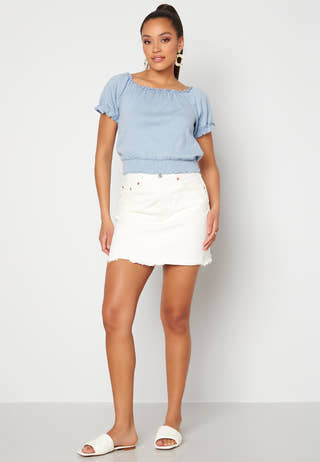 Leaf Ss Cropped Smock Top