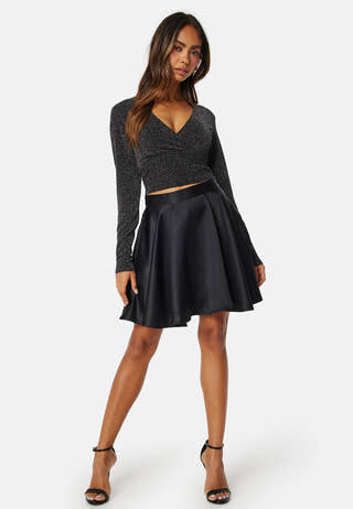 Lina LS Cropped V-Neck Top