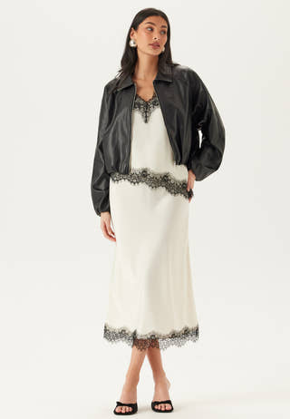 Onlsaramy Faux Leather Bomber