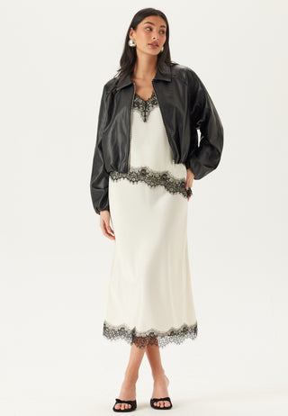 Onlsaramy Faux Leather Bomber