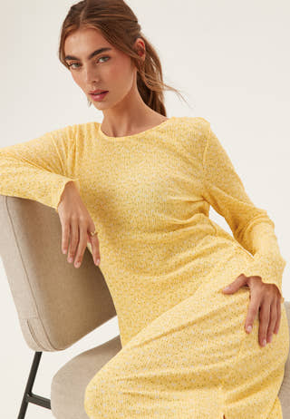 Pcflora Ls Midi Dress