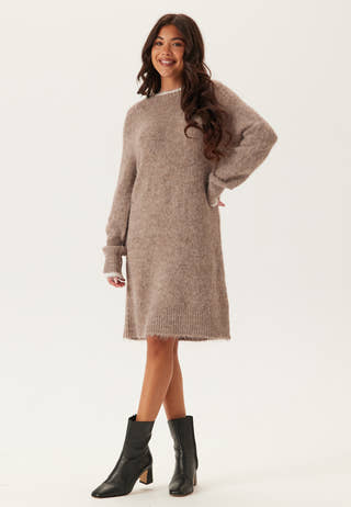 Pcivy Ls Contrast Knit Dress
