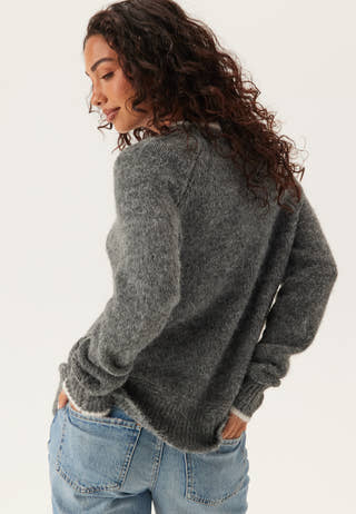 Pcivy Ls O-neck Contrast Knit