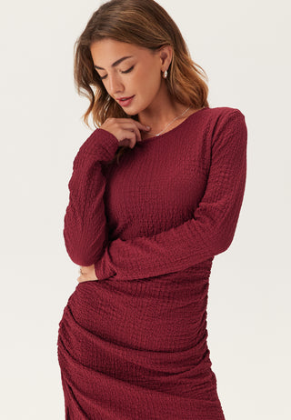 Pcjamal Ls Midi Rouching Dress