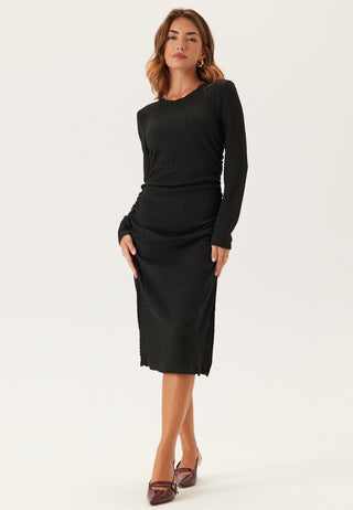 Pcjamal Ls Midi Rouching Dress