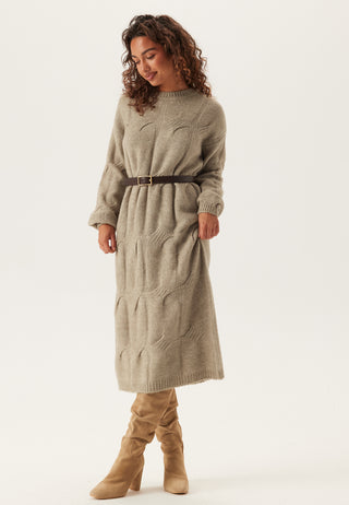 Pcjenna Ls Cable Knit Midi Dre