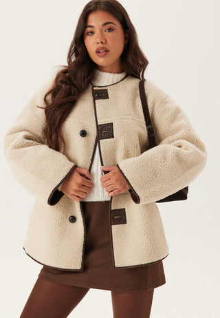 Pcjulie Reversible Teddy Coat