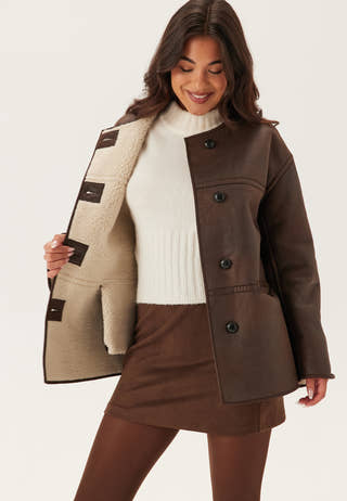 Pcjulie Reversible Teddy Coat