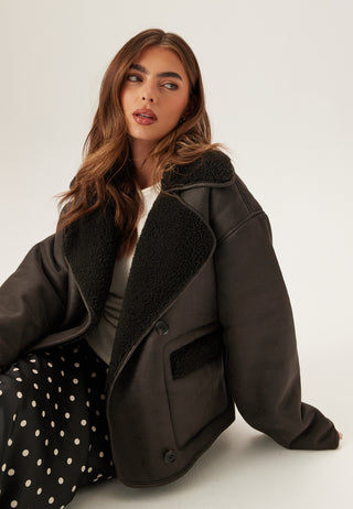 Pcjuno Coated Teddy Jacket