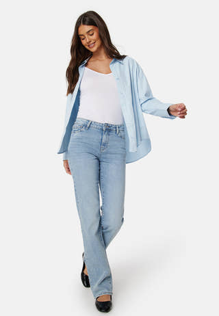 Pckelly Mid Waist Straight Jeans