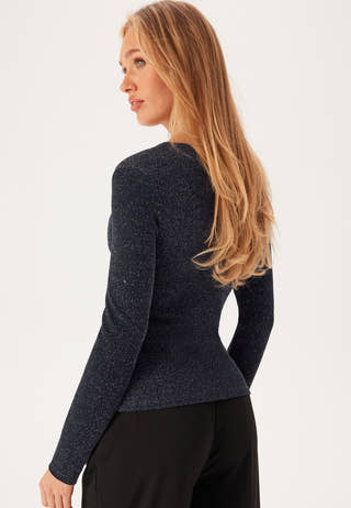 Pclina Ls V-neck Detail Top