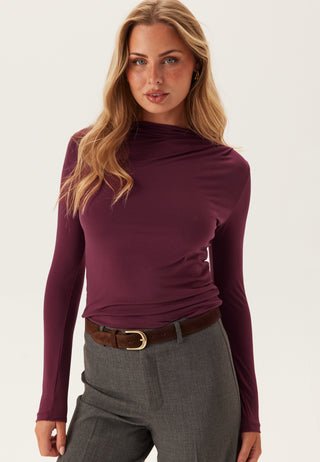 Pcmadison Ls Draped Top Jrs