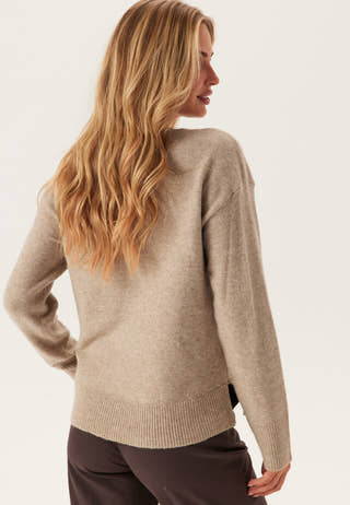 Pcmalou Ls O-neck Cutline Knit