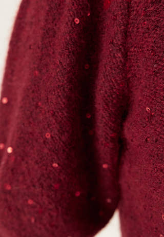 Pcmesva Ss Sequin Tie Back Knit