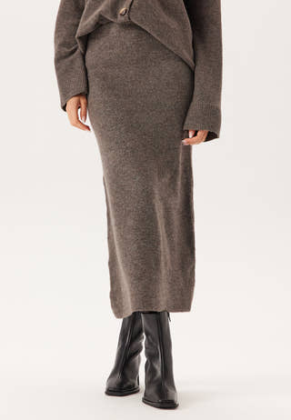 Pcnuna Mw Ankel Slit Knit Skir