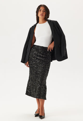 Pcserena Sequin Hw Midi Skirt