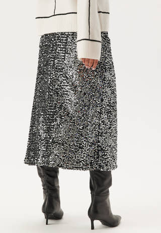 Pcserena Sequin Hw Midi Skirt