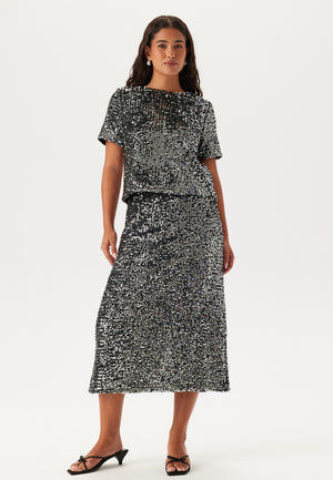 Pcserena Sequin Hw Midi Skirt