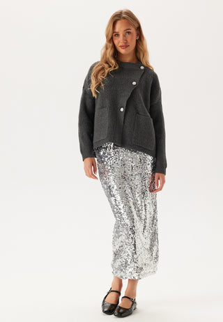 Pcsiga Ls Overlap Knit Cardiga