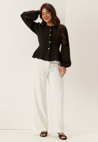 Pcsilly Ls Puff Knit Cardigan