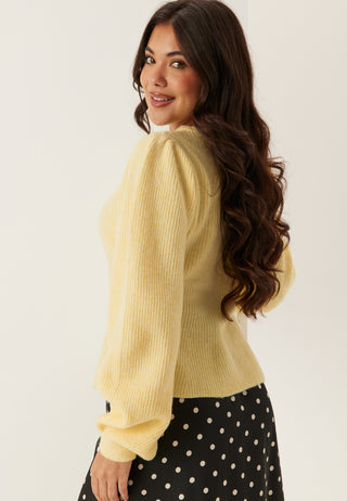 Pcsilly Ls Puff Knit Cardigan