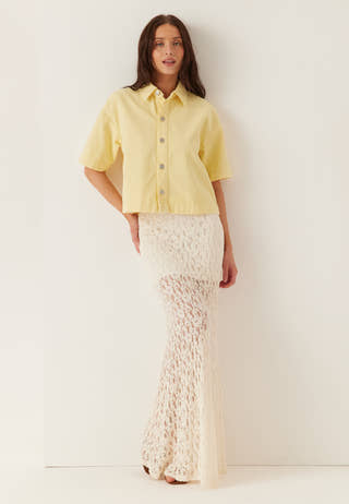 Pcsky Ss A-shape Denim Top