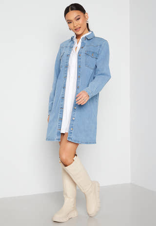 Perry L/S Denim Dress
