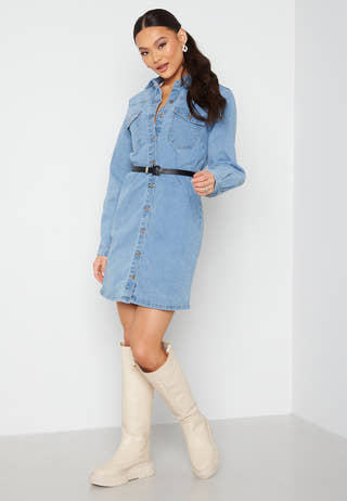 Perry L/S Denim Dress