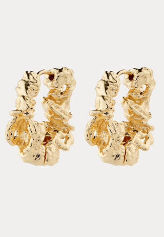 Act Recycled Hoop Earrings Gol