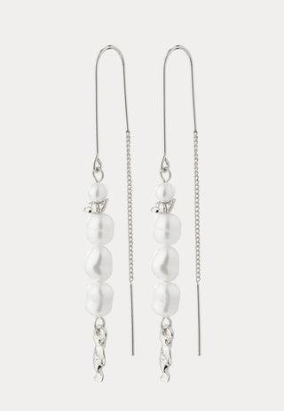 Berthe Pearl Chain Earrings Si