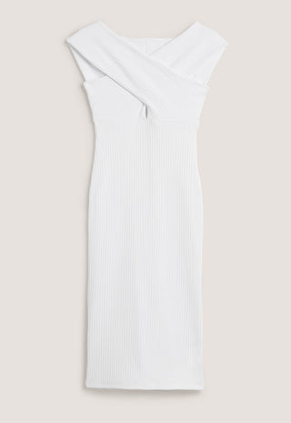 Off shoulder Rib Dress