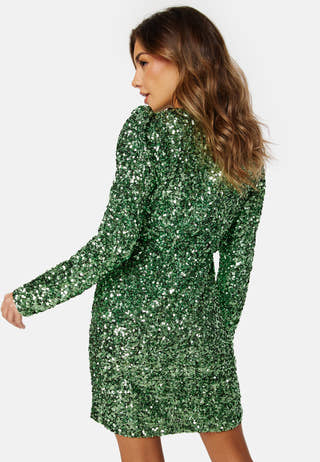 Colyn LS Short Sequins Dress