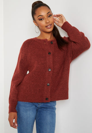Slflulu LS knit short cardigan