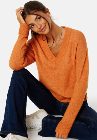 Maline LS Knit V-Neck