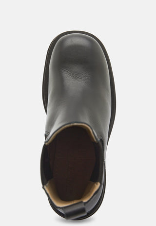 Sage Leather High Heel Boot