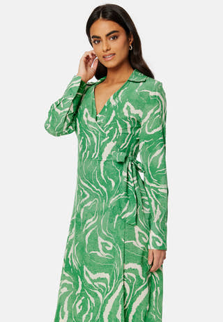Sirene LS Midi Wrap Dress