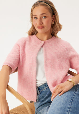 Slfsia Ras 2/4 Rib Knit Cardigan